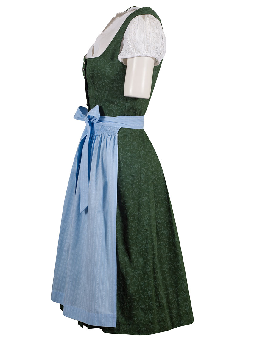 Wenger Baumwolldirndl Anna, grün-blau, 70lg #2
