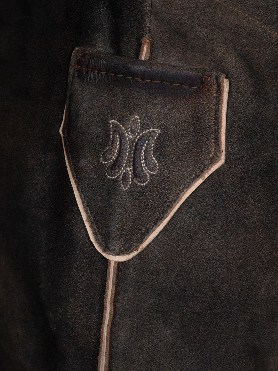 Hammerschmid Kurze Lederhose Passau, Prien gewachst, mit Gürtel, Ziegenleder #4