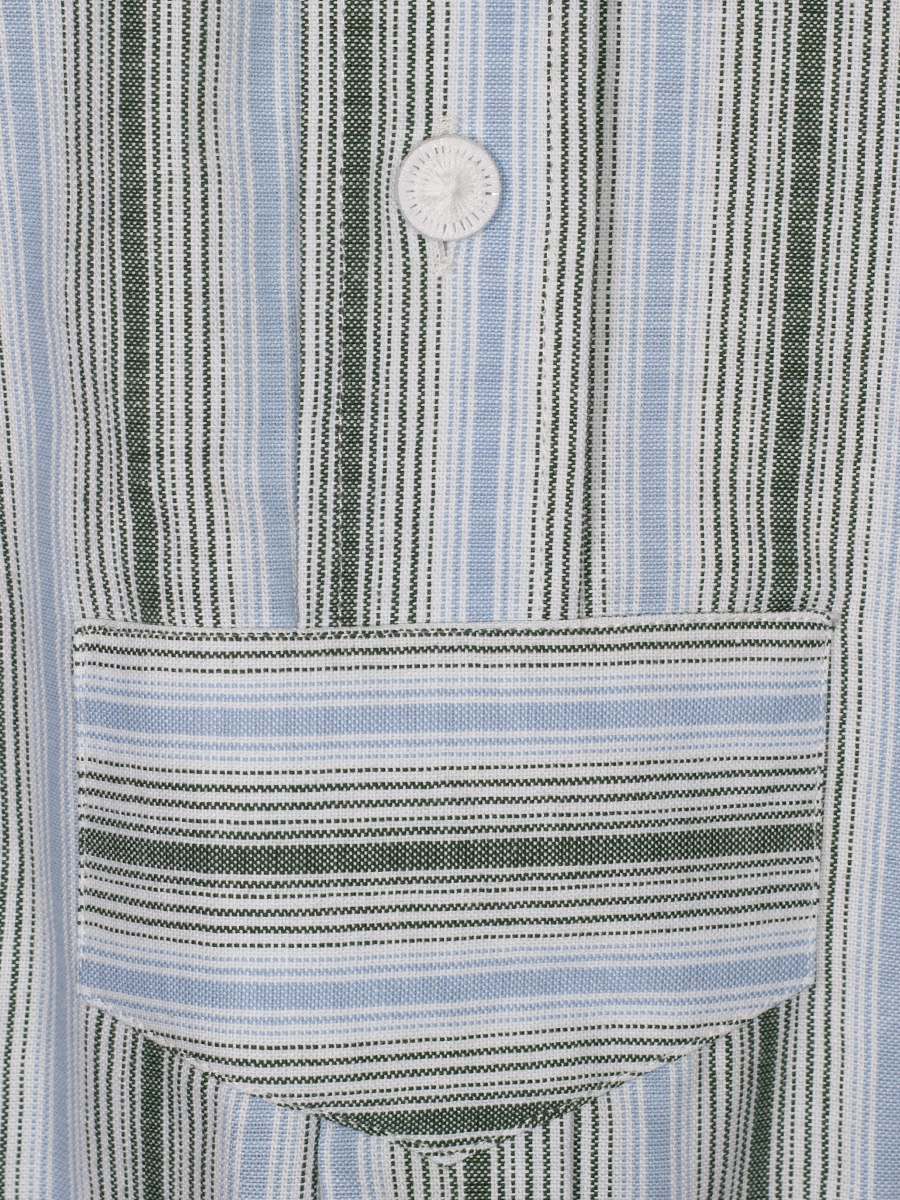 Waldorff Trachtenhemd blau-grün, gestreift, Pfoad, Liegekragen #3