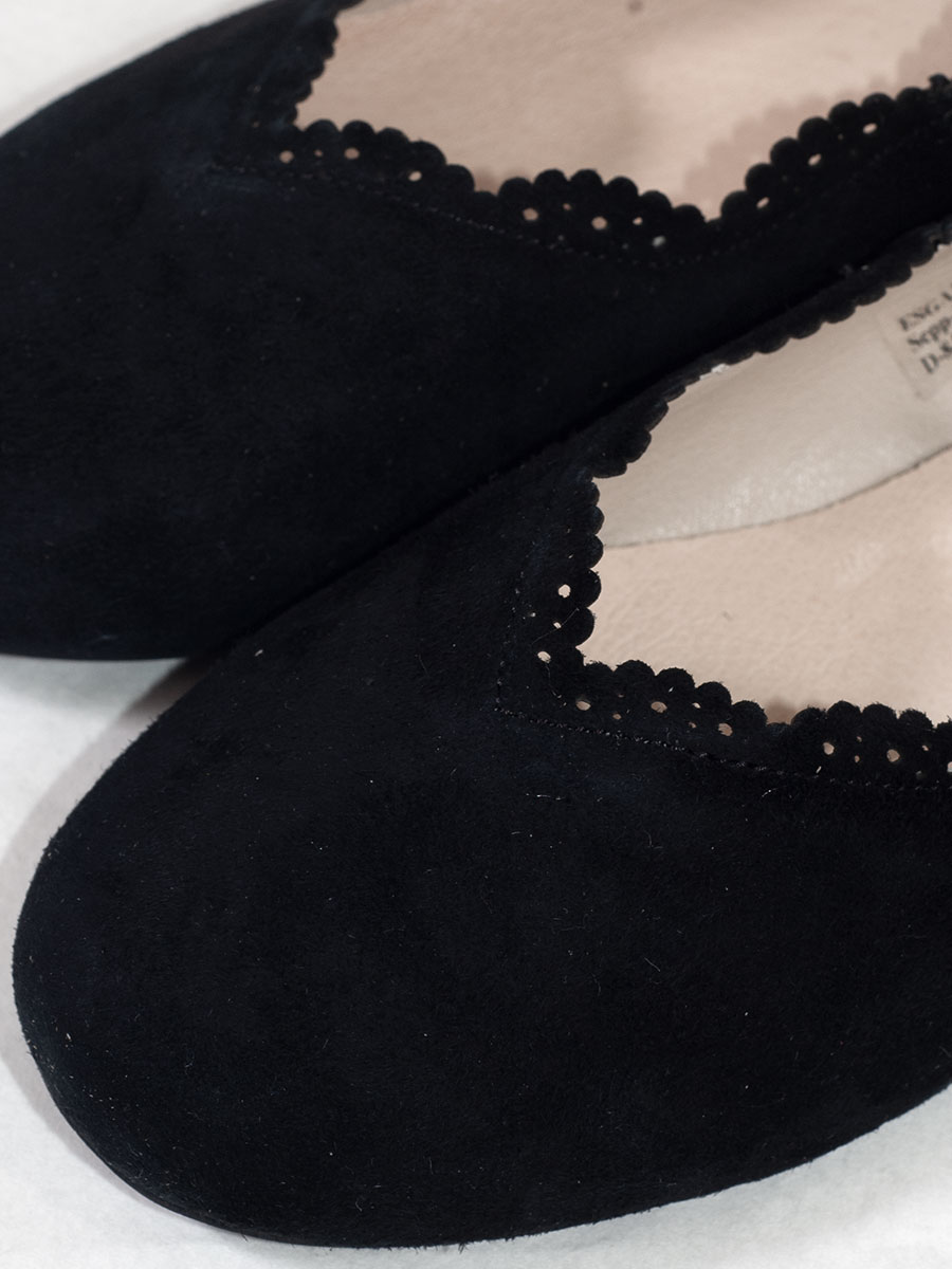 Esgano Schuhe, Ballerina, schwarz, Wildleder #2