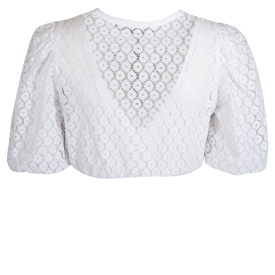 Waldorff Dirndlbluse, weiß, Lochmuster, Spitzenbluse #2