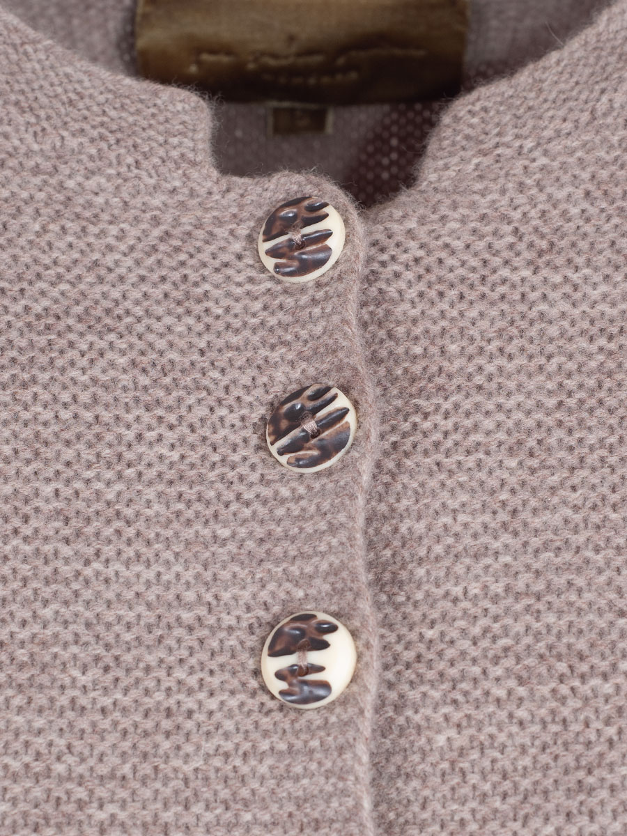 fei scho schee Strickjacke, sleet, Einfassung in ecrue, kurz #4
