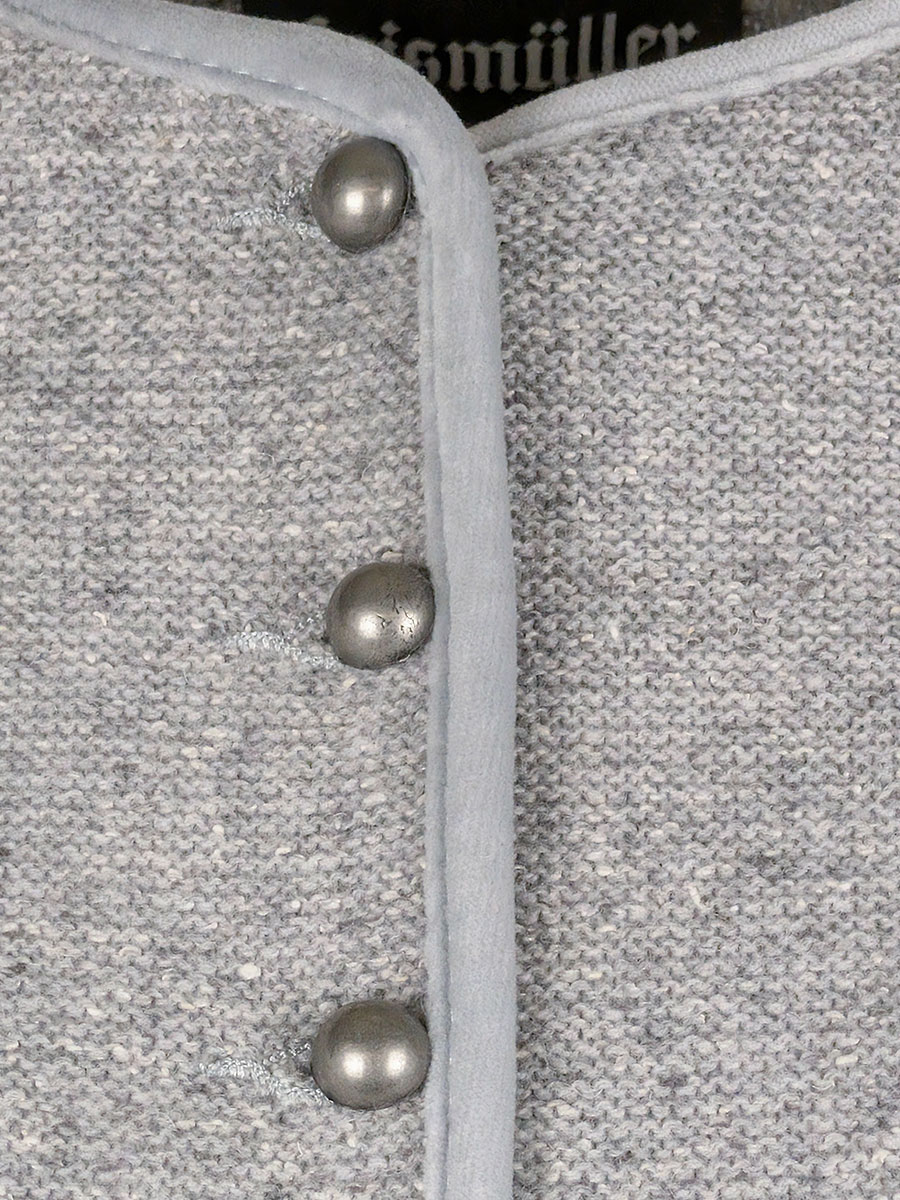 Astrifa Strickjacke Rehberg, silber, Samteinfassung silber #2