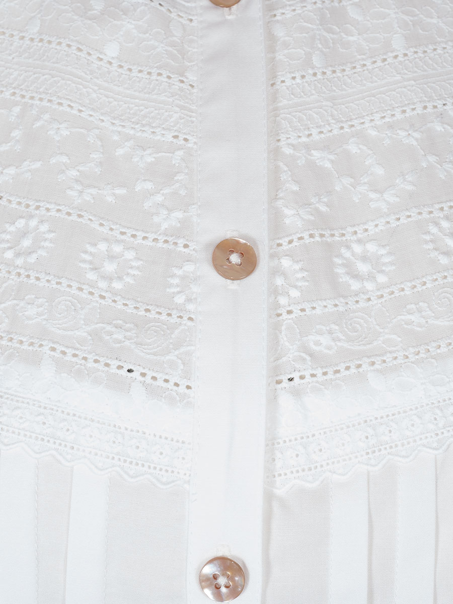 Feli und Hans Bibione Topbluse, weiß, Rüschen #4