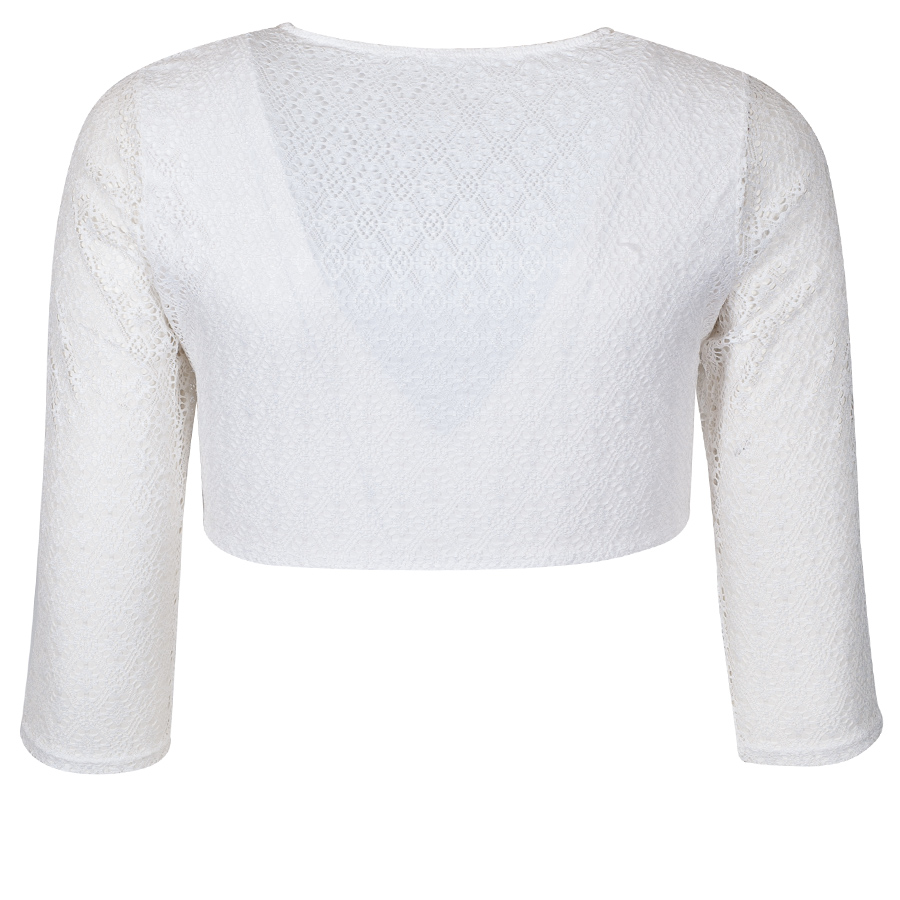 Susa Dirndlbluse, Spitze,3/4-Arm, ivory #2