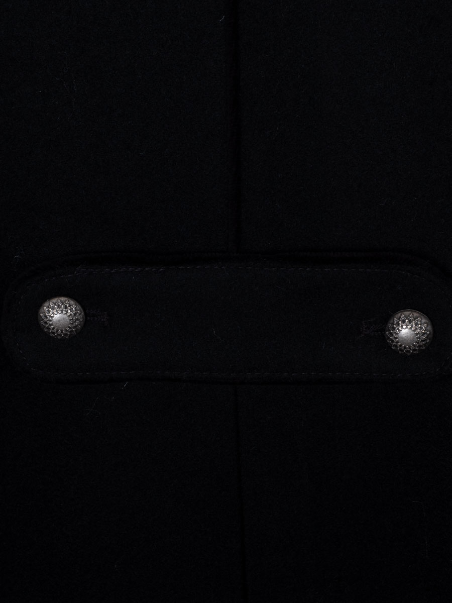 Kaiseralm Lodenmantel Mimmi, schwarz mit Samtpaspol #3