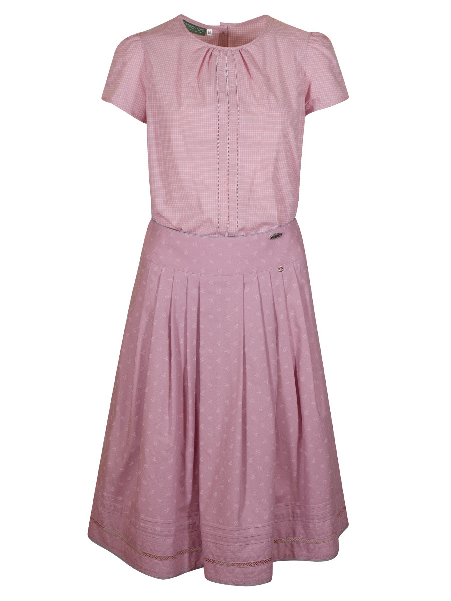 Country Line Damenbluse, rose kariert, Rückenteil geknöpft, kurze Arme #2