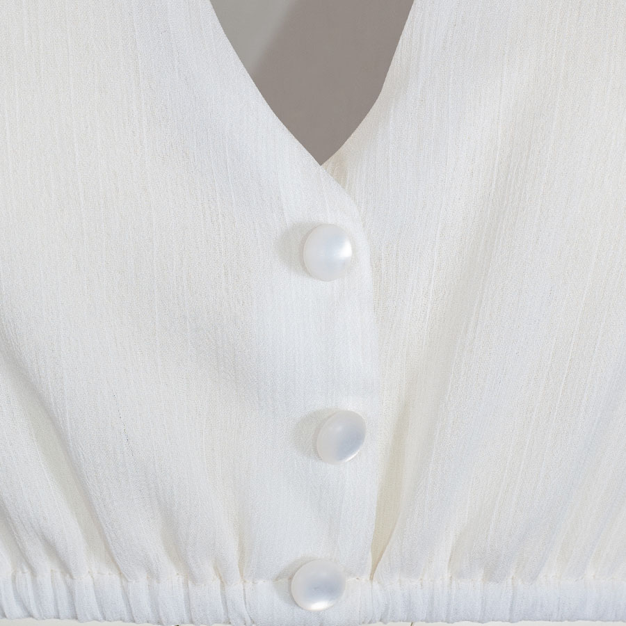 Wenger Dirndlbluse Petra ecrue, V-Ausschnitt, luftig, 3/4-Arm #2