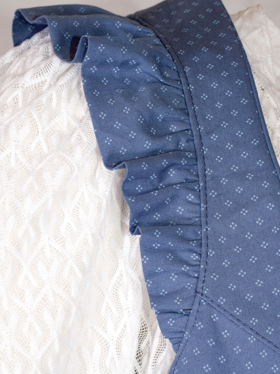 Hammerschmid Dirndl Ledrosee, mittelblau, Flügelarme, 70lg #6