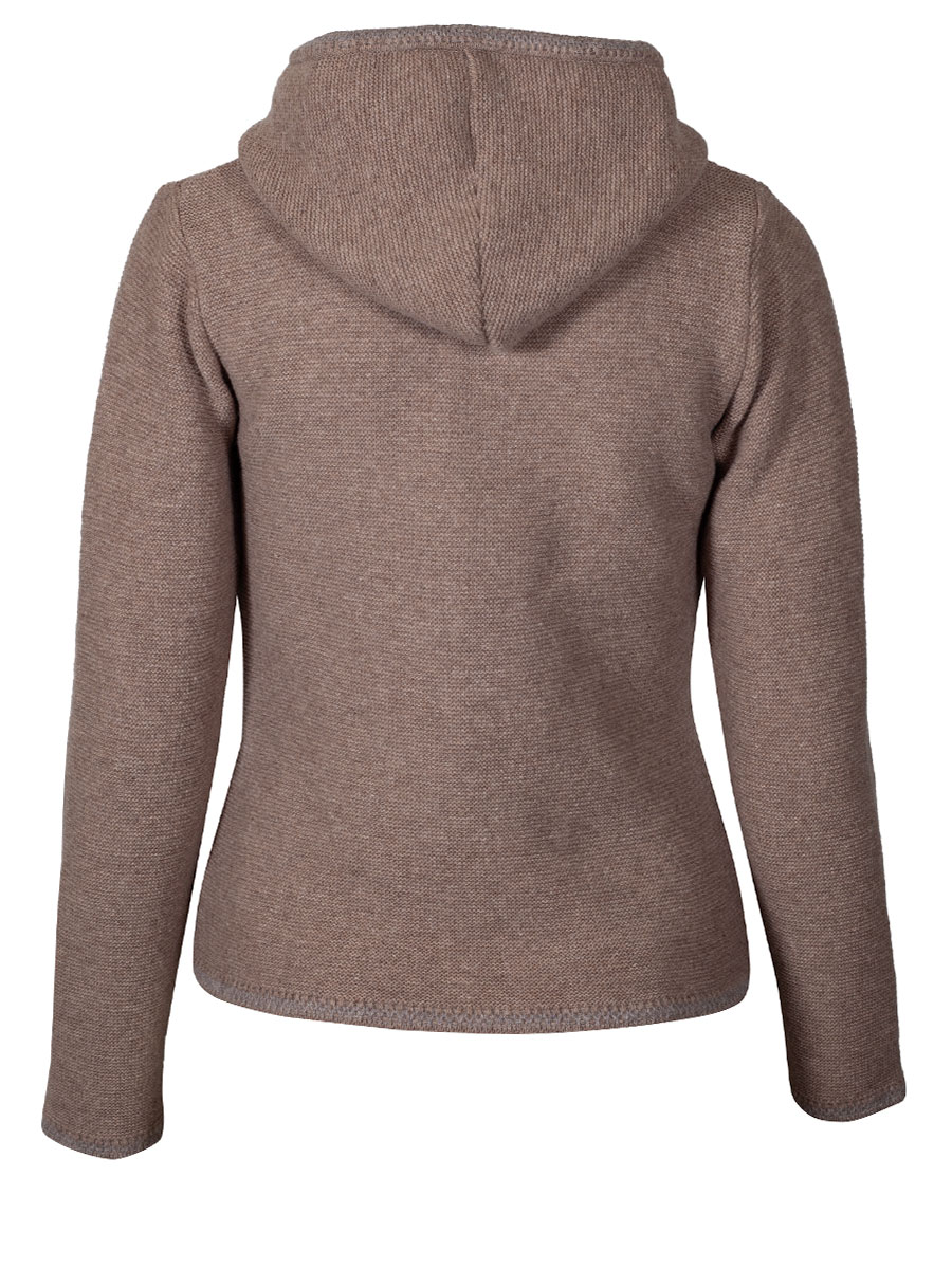 Huber Kapuzen-Strickjacke Marianne, berber-grau #2
