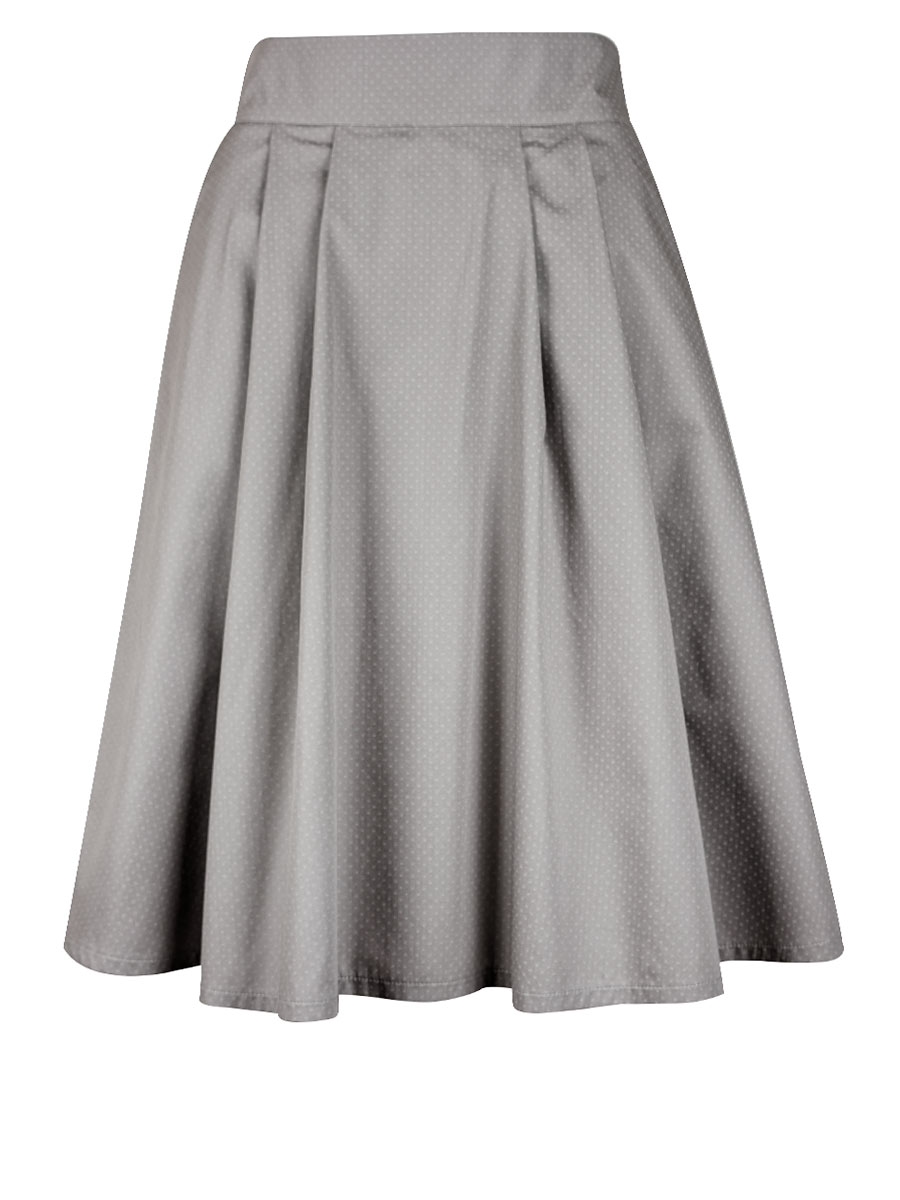 Feli und Hans Damenrock, steingrau, Pünktchen #1