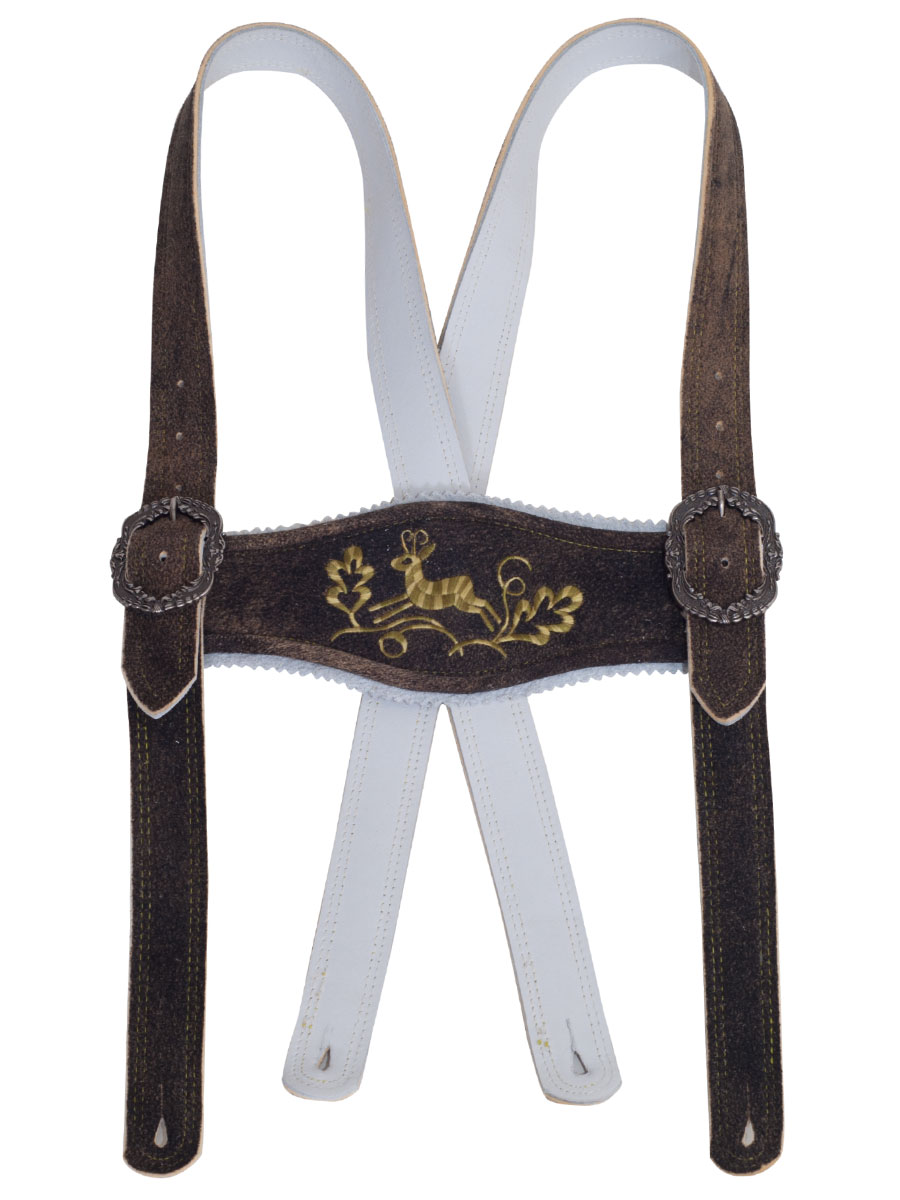 Stegträger Chieming Hirsch sämisch eibe, 2-farbiger Stick #1