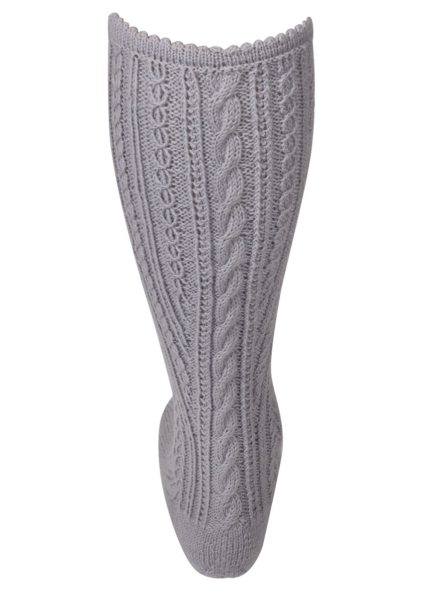 hausg'macht Kniestrumpf, grau, handgefertigt #3