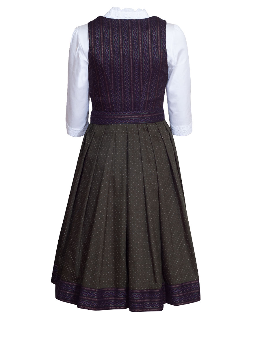 Anno Domini Dirndl Marei, marine-grün mit Gold gewebt, 70 cm #3