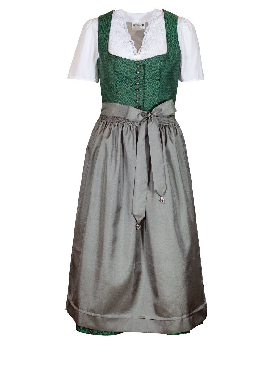 hausg'macht Dirndl Fabiola, flaschengrün, festlich, 80lg #1