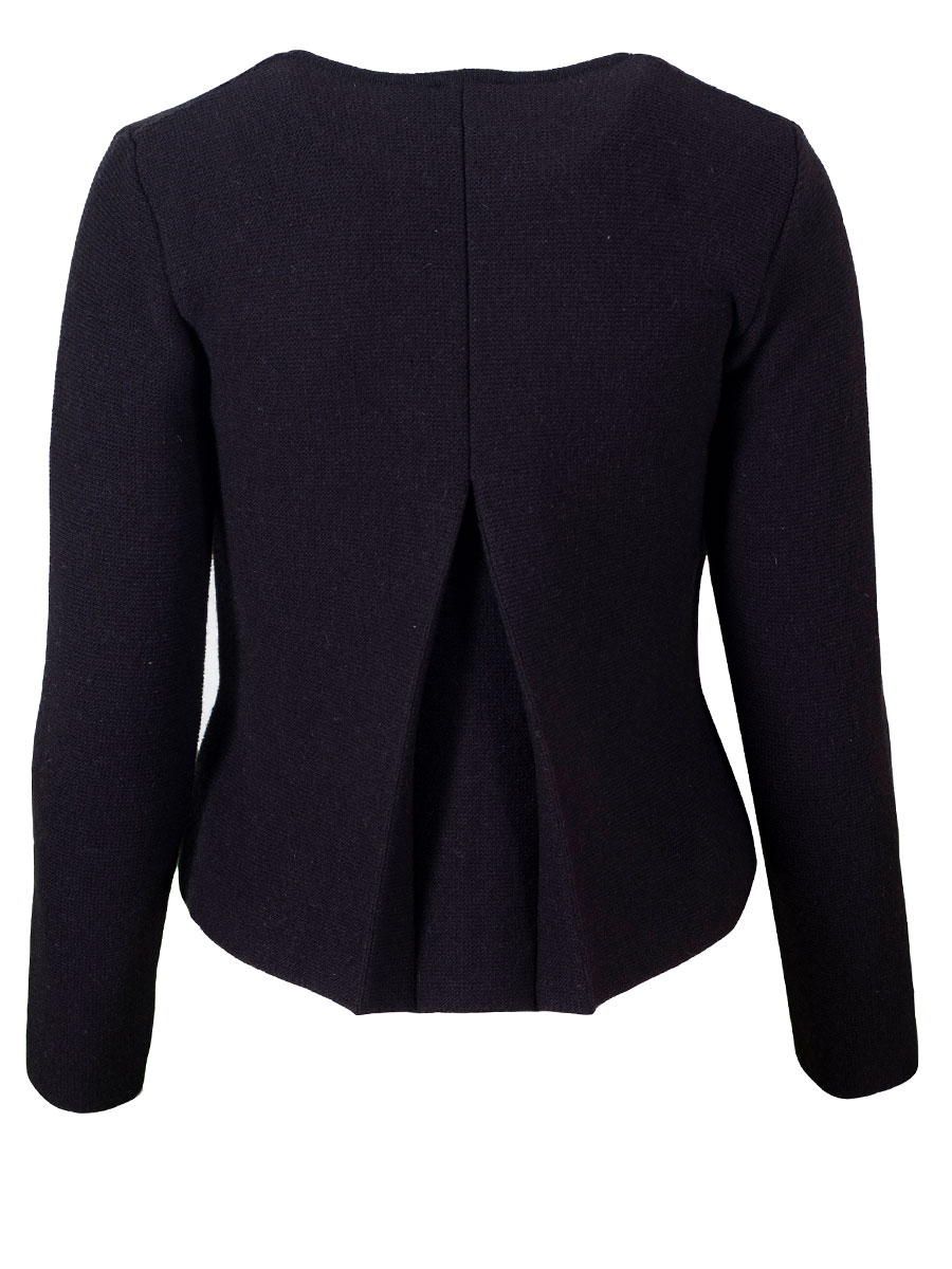 Huber Strickjacke Elli, schwarz, mit Rückenfalte, Perlmuttknöpfe #2