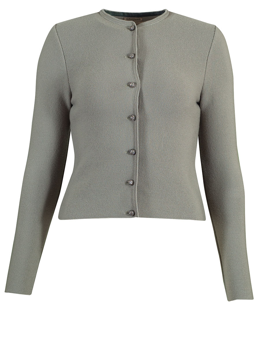 Gottseidank Strickjacke Aloisia Uni, eukalyptus, extrafein #1