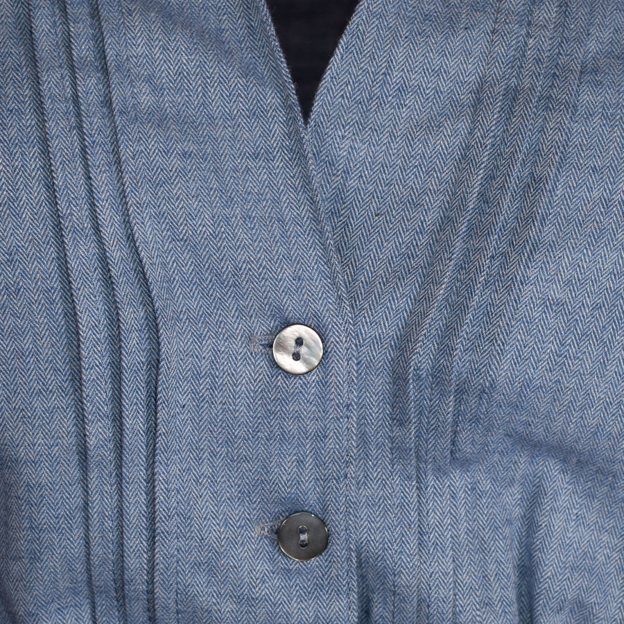 Hammerschmid Anni Dirndlbluse, hellblau, Langarm, Flanell, Fischgrat #3