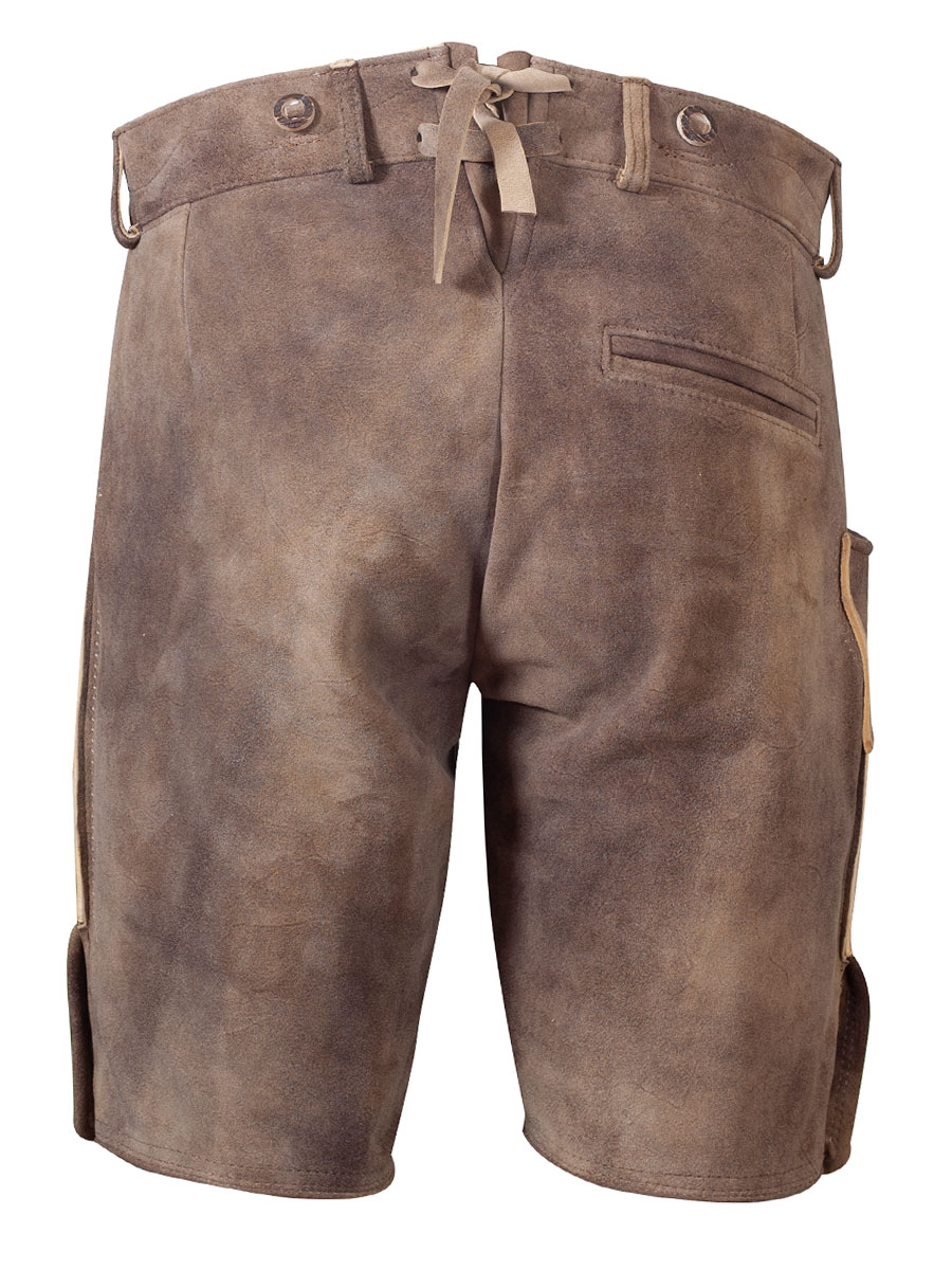 Weinbauer Kurze Lederhose Donau, Ziegenvelour, eiche #3