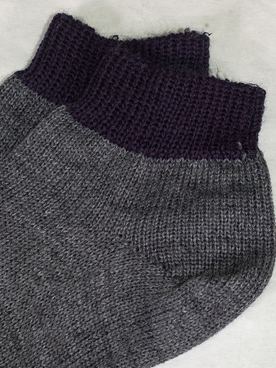 Lusana Loferl dunkelgrau-blau mit Socken #3