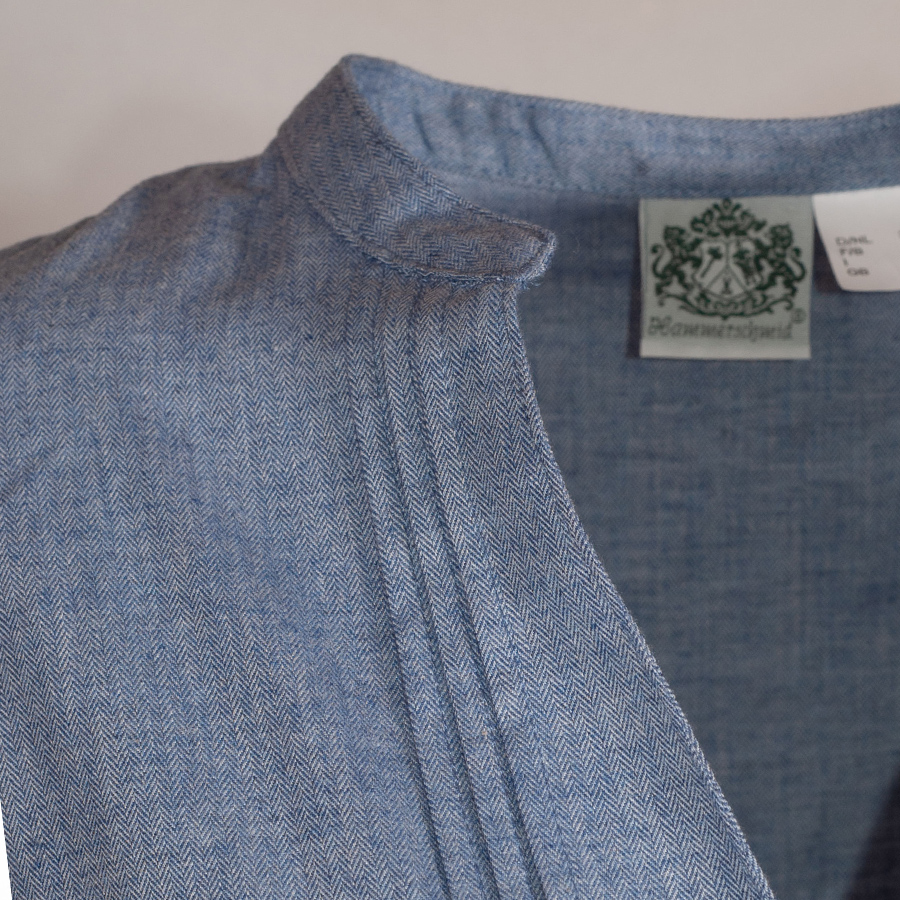 Hammerschmid Anni Dirndlbluse, hellblau, Langarm, Flanell, Fischgrat #4