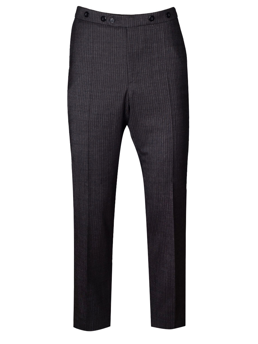 Kultkluft Herrenhose Loisl Stresemann, anthrazit, dunkelgrünes Paspol #1