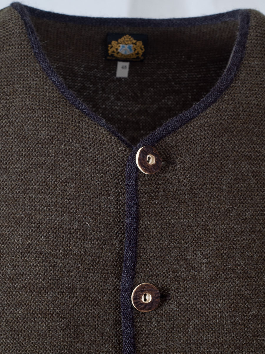 Hammerschmid Simon Strickjacke, oliv mit anthrazit #4