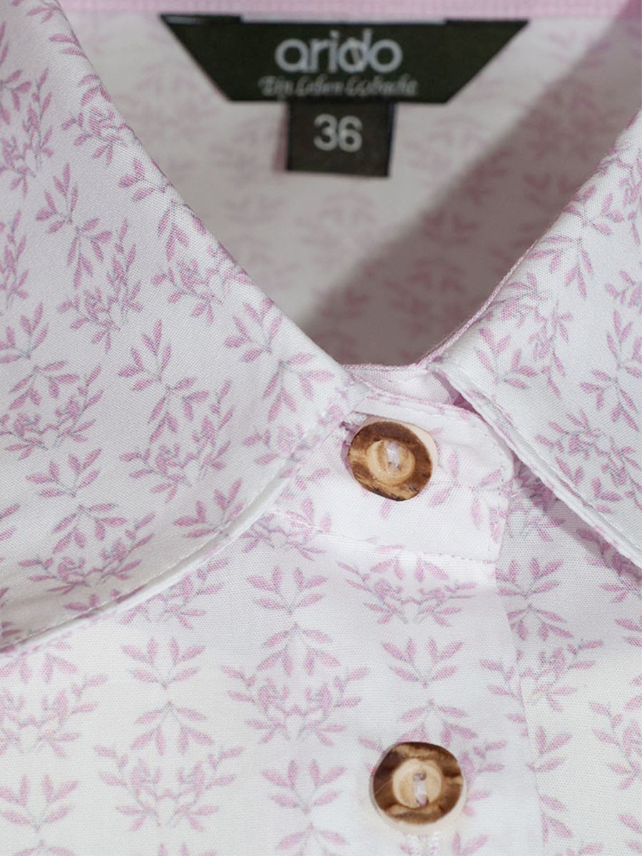 Arido Damenbluse, weiß, rosa geblümt #3