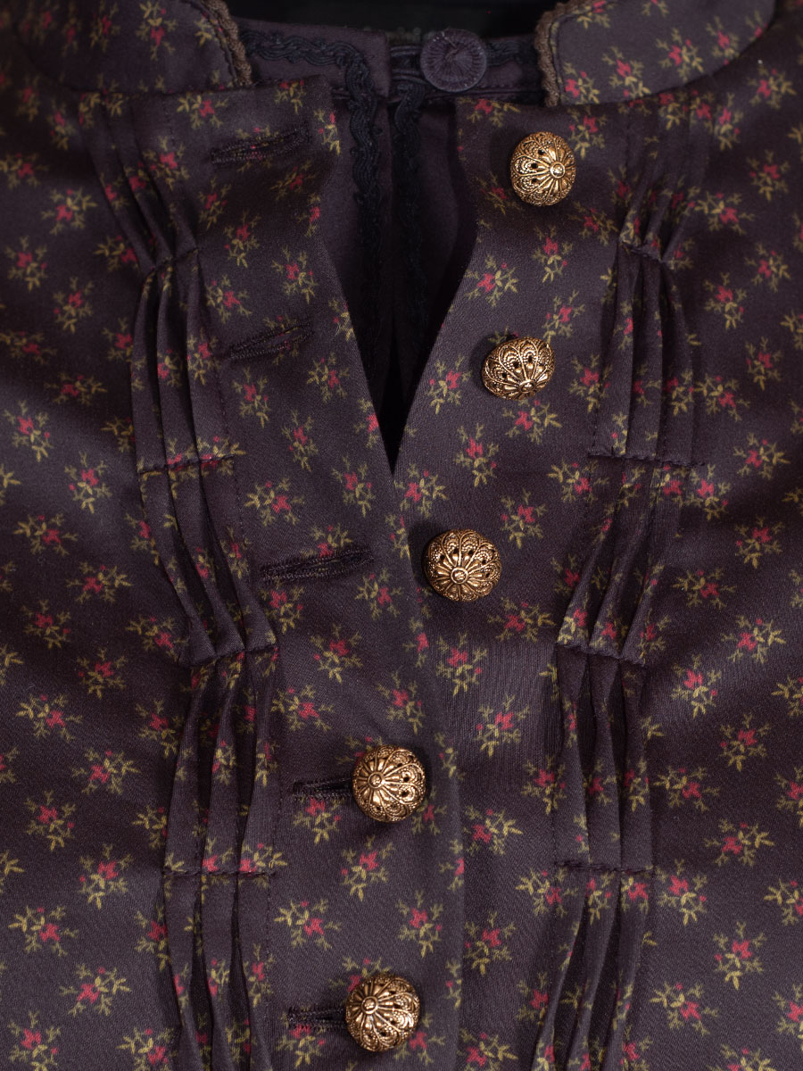 Anno Domini Dirndl und Kleid Gunda, schwarz, geblümt, Stretch, 80lg #7