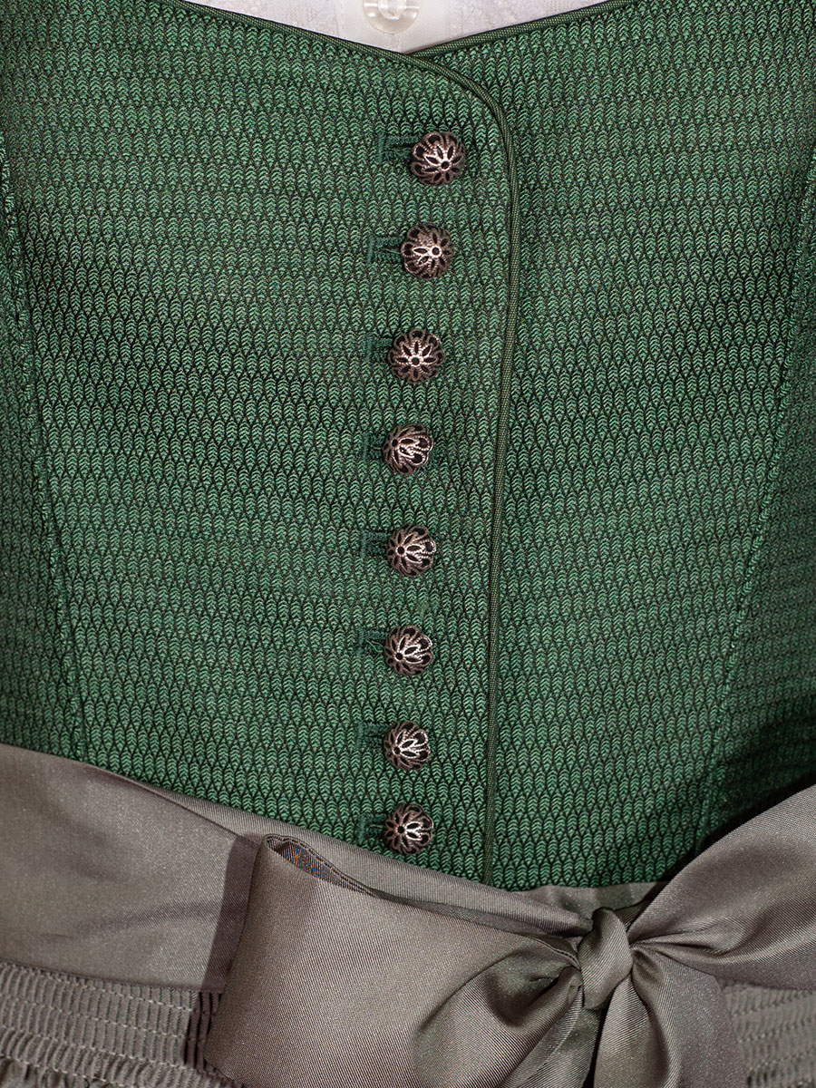 hausg'macht Dirndl Fabiola, flaschengrün, festlich, 80lg #4