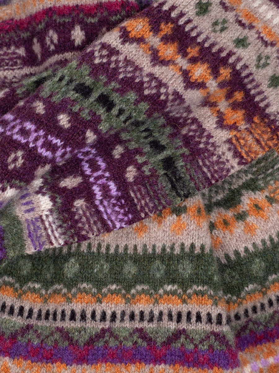 Eribè Fairisle Scarf, Tyrian-Thistle #2