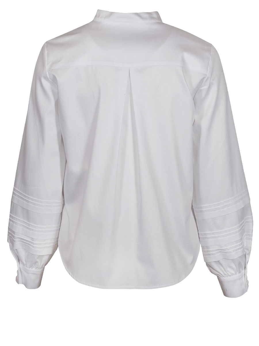 Feli und Hans Damenbluse Briana, weiß, Langarm #3