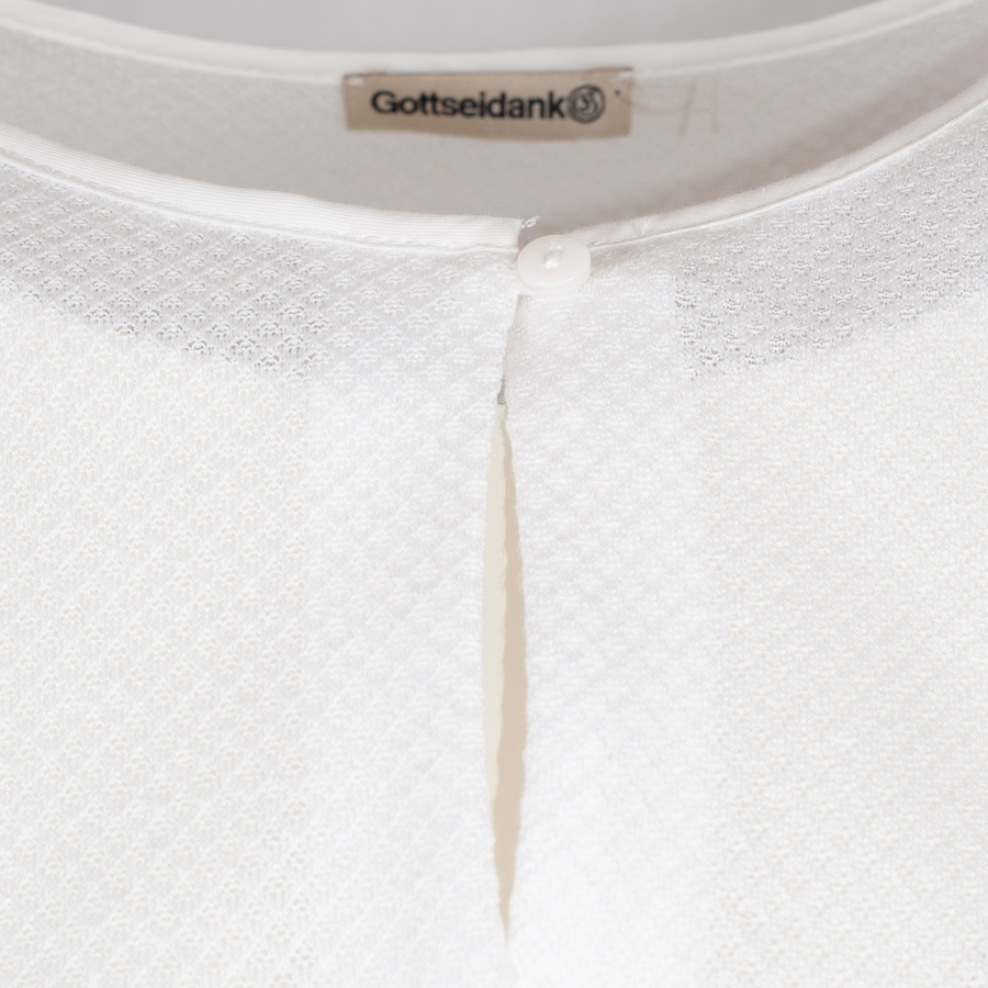 Gottseidank Dirndlbluse Ella, wolkencreme, hochgeschlossen, Kurzarm #3