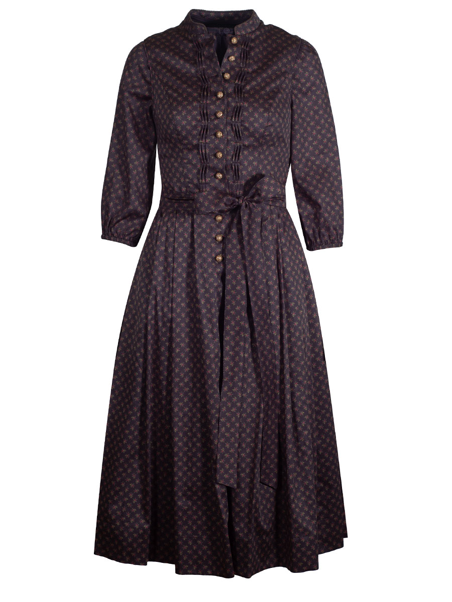 Anno Domini Dirndl und Kleid Gunda, schwarz, geblümt, Stretch, 80lg #3