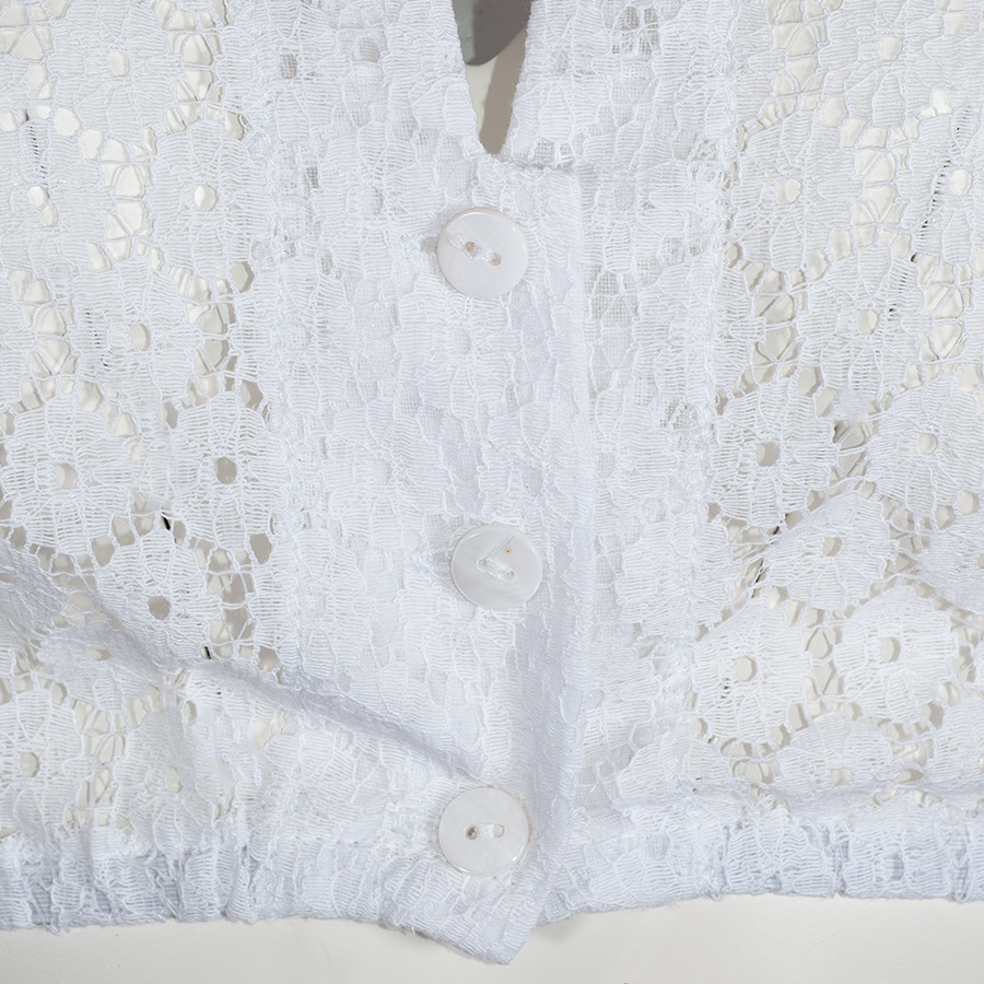 Waldorff Dirndlbluse, weiß, Lochmuster, Spitzenbluse #3