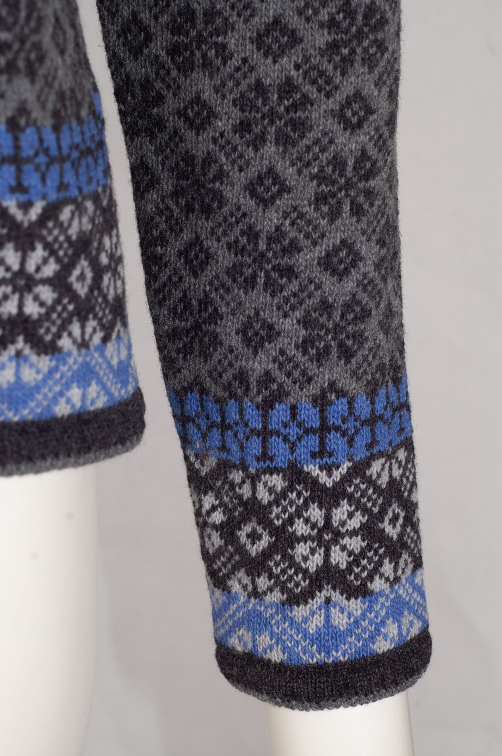 Huber Strickjacke Jutta, grau-blau, Norwegermuster #5