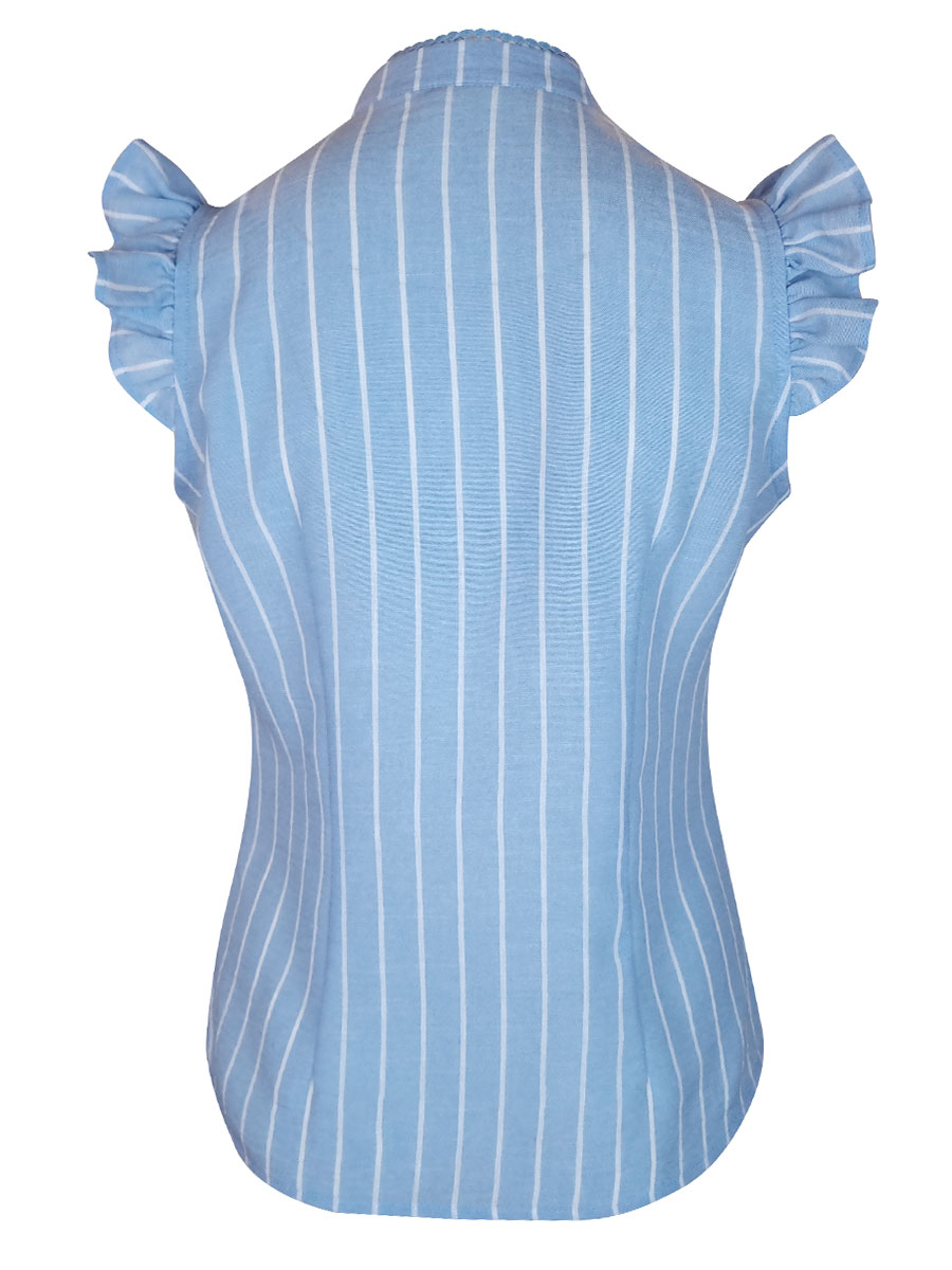 Berwin & Wolff Bluse, hellblau gestreift, Flügelarm #2