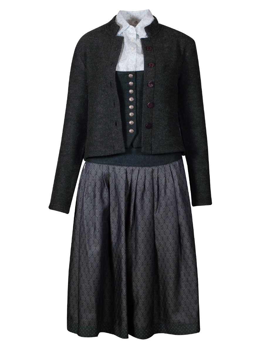 Hammerschmid Walkjacke Gerlos, flaschengrün, Stehkragen #2