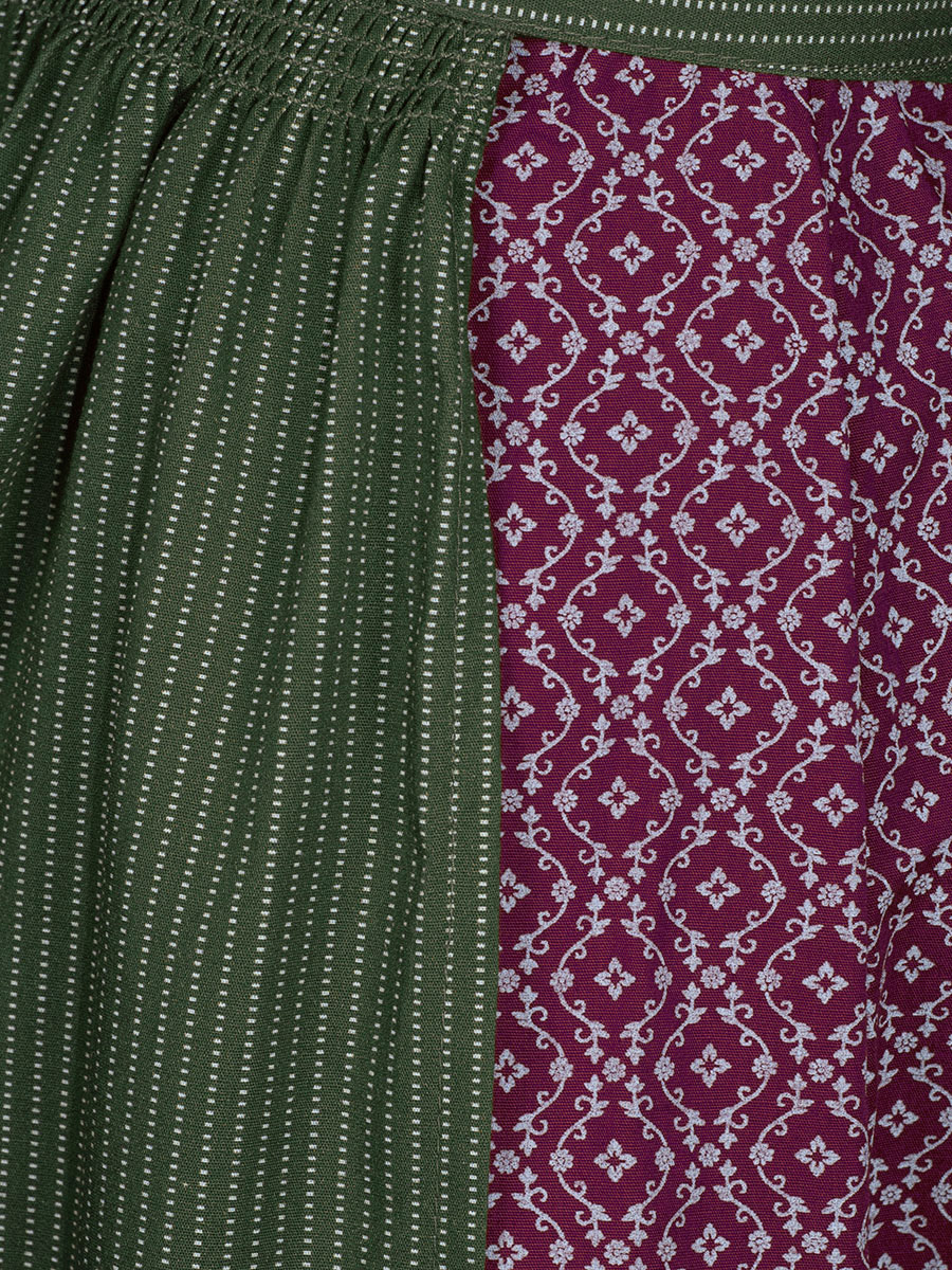 Hammerschmid Dirndl Braunsee, weinrot, oliv, 80lg #2