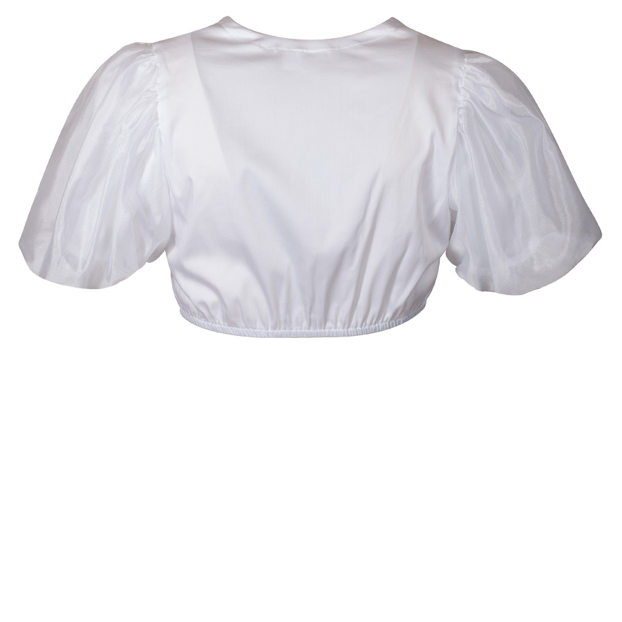 Waldorff Dirndlbluse, weiß, festlich, transparente Puffarme #2