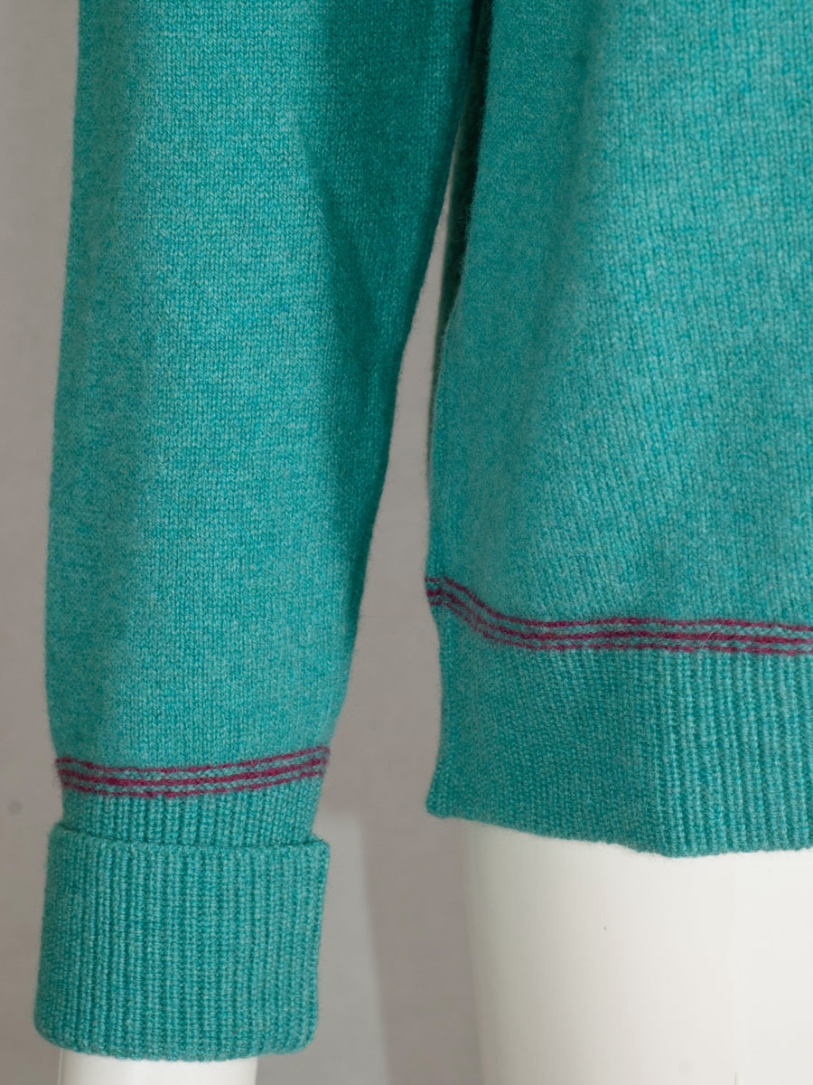 Eribè Knitwear Alpine Breeze Sweater, emerald, türkisblau, oversize #4