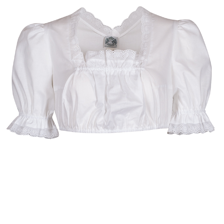 Hammerschmid Dirndlbluse Sofie, weiß, Puffärmel, eckiger Ausschnitt #1
