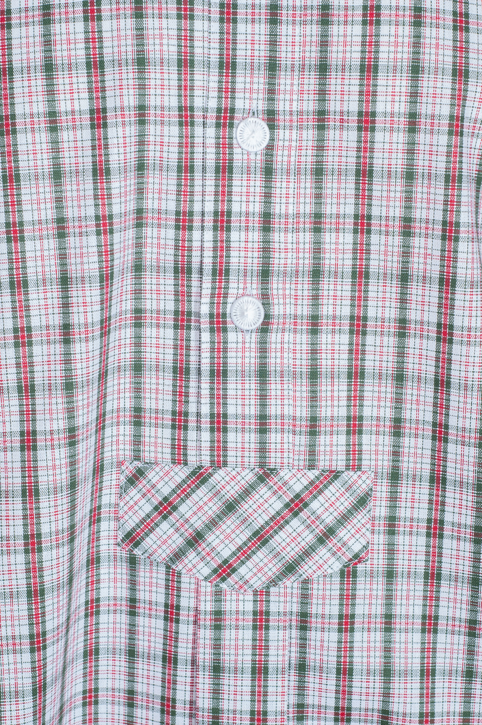 Arzberger Herrenhemd, tanne-rot kariert, Stehkragen, Pfoad, Slim Line #4