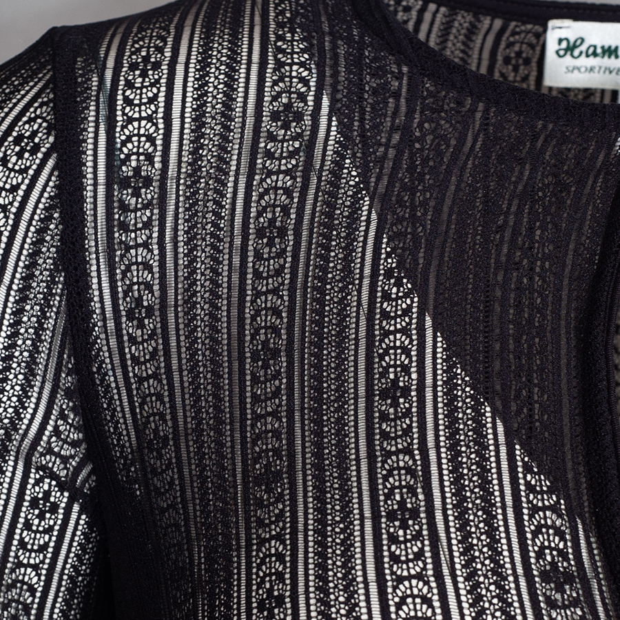 Hammerschmid Dunja Dirndlbluse, schwarz, Spitze, Langarm, Stretch #3