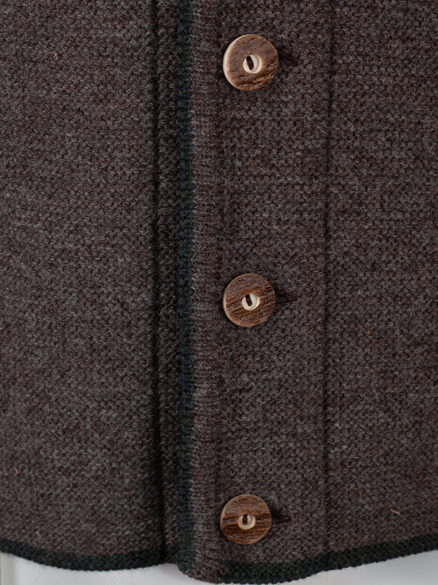 Huber Strickjacke Gerhard, berber mit tanne, Hirschhornknöpfe #5
