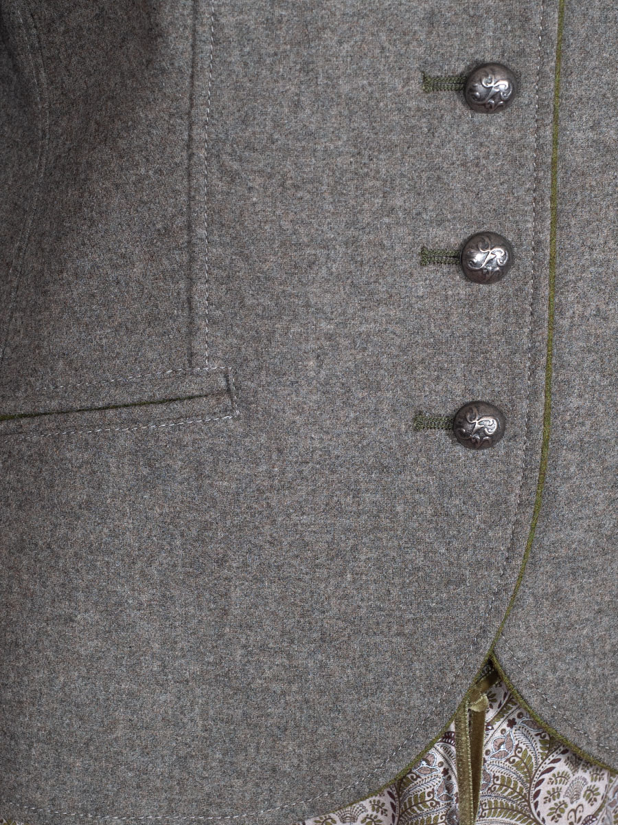 Schloß Orth Damenjanker Flora, oliv #5