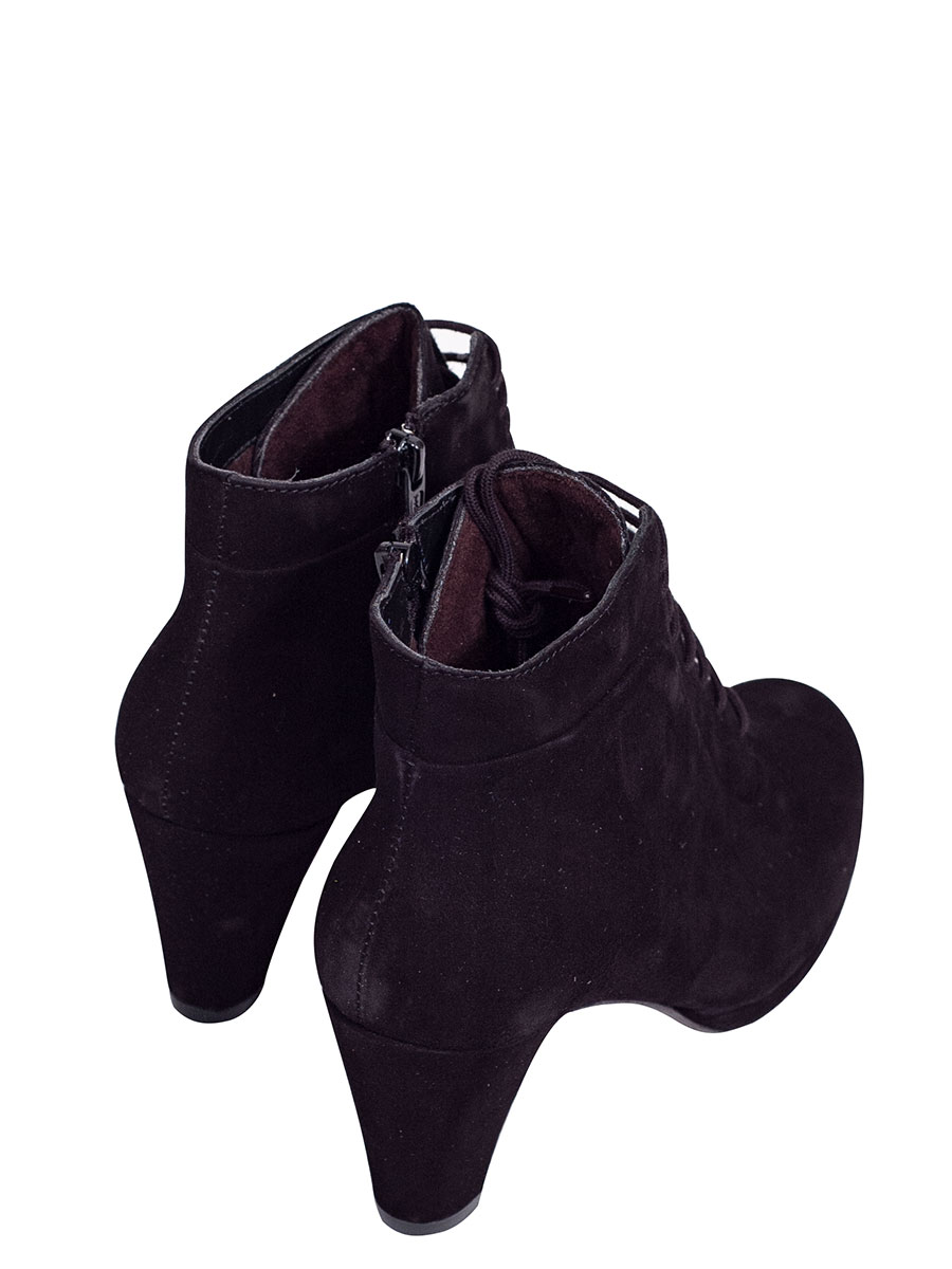 Schuhmanufaktur Gautsche, Samtziege, Trachten Stifelette, schwarz #3