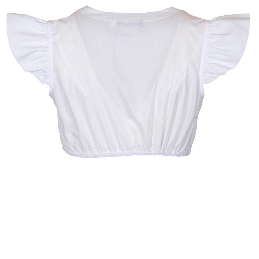 Country Line Dirndlbluse, weiß, Flügelarme, V-Ausschnitt #2