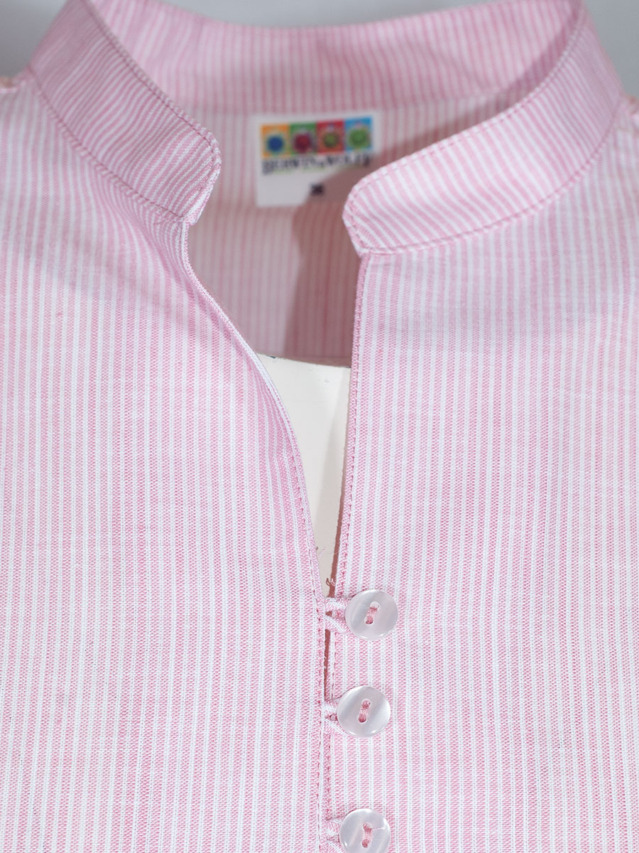 Berwin & Wolff  Damenbluse, rosa gestreift, Stehkragen, Schlupfbluse #3