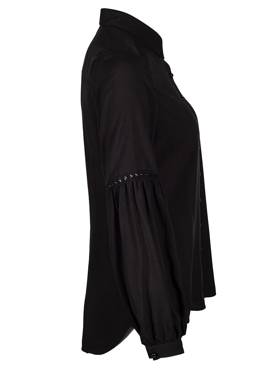 Country Line Damenbluse, schwarz, Langarm, locker #2